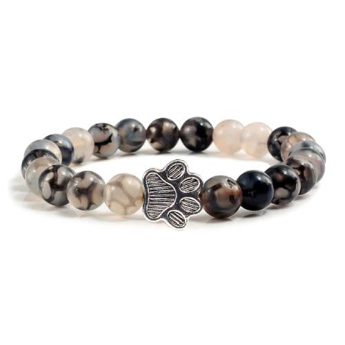 Natural Cat Paw Fashion Couple Beaded Bracelets