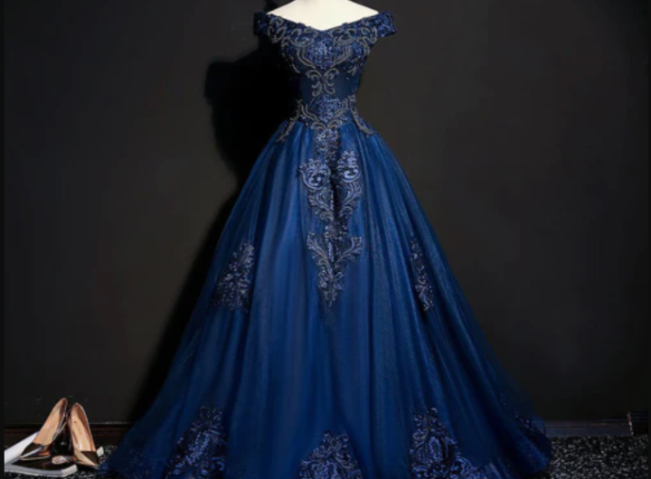 Navy Blue Ball Gown